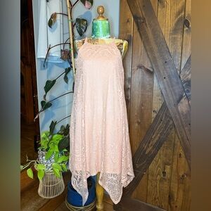 Luxology Peach Lace Dress